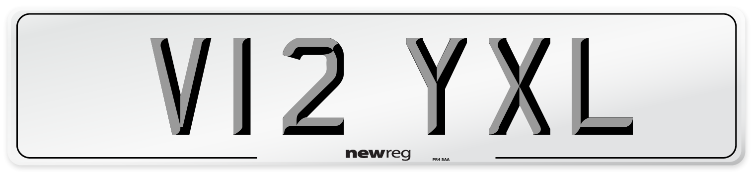 V12 YXL Number Plate from New Reg